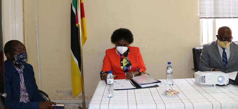 Vitória Diogo em visita de trabalho às delegações provinciais do ICS, TVM e RM. 1